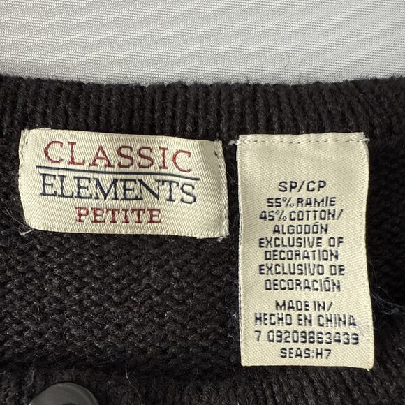 Womens Petite S Embroidered Red Cardinal Beaded Christmas Cardigan Sweater Retro - Picture 5 of 9